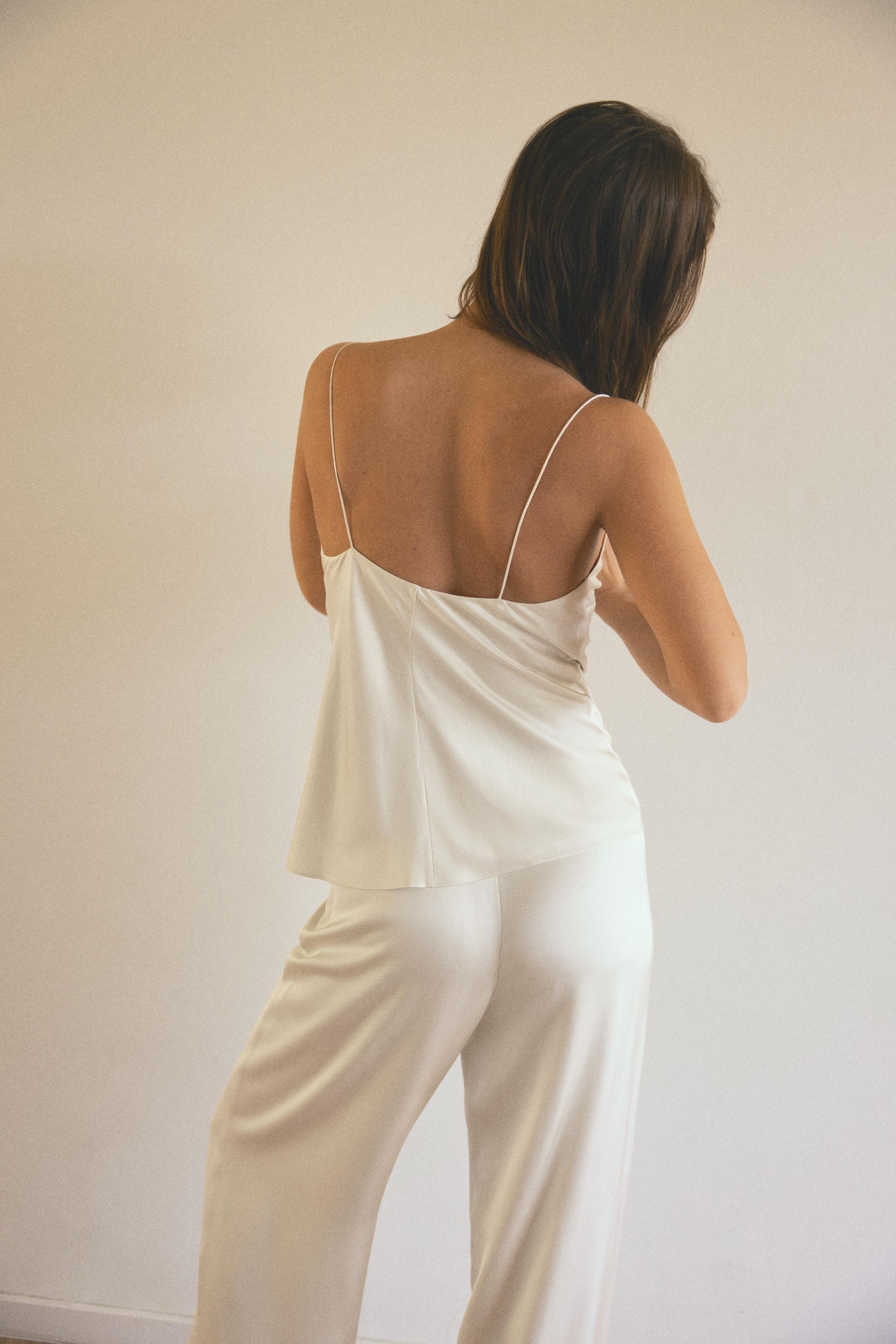 PANTALON SATINÉ 100% VISCOSE